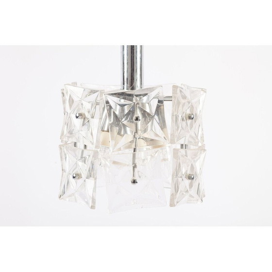 Image 1 of Vintage hanglamp van kristalglas en metaal, Duitsland 1960