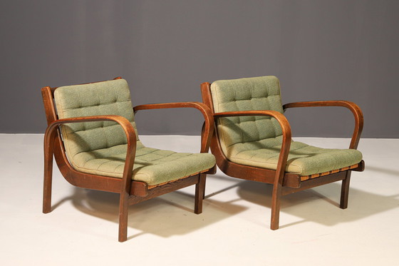 Image 1 of Paar fauteuils van Karel Kozelka & Antonín Kropáček | Interier Praha, 1940S