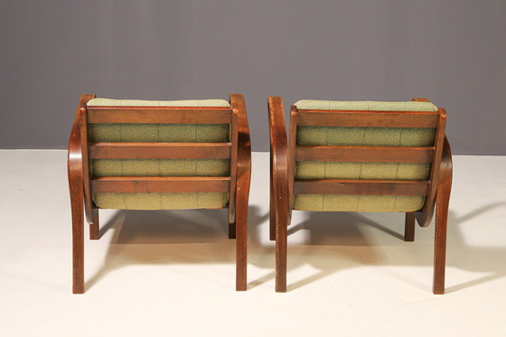 Image 1 of Paar fauteuils van Karel Kozelka & Antonín Kropáček | Interier Praha, 1940S