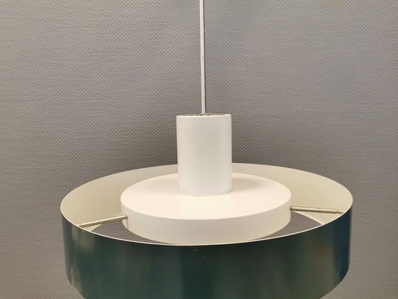 Image 1 of Grote Vintage Blågård Hanglamp - Clemmensen & Bo - Mist & Mørup - Xl - 1970