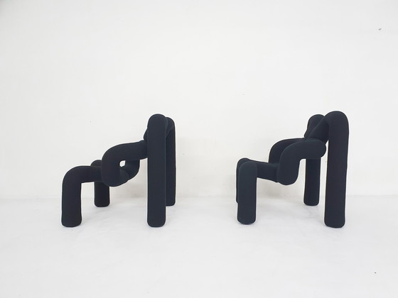 Image 1 of Set of two lounge chairs model "Ekstrem" by Terje Ekstrøm for Varier Stokke, Norway 1984