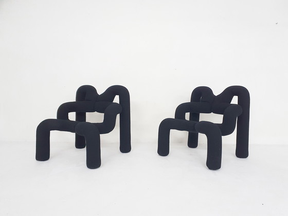 Image 1 of Set of two lounge chairs model "Ekstrem" by Terje Ekstrøm for Varier Stokke, Norway 1984