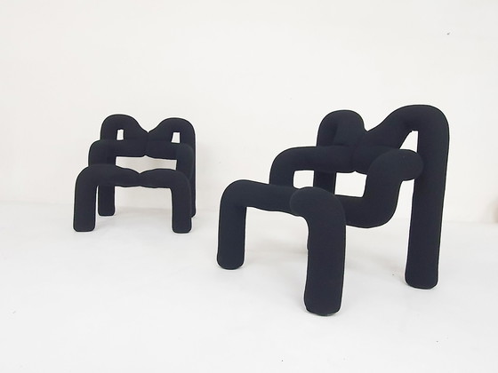 Image 1 of Set of two lounge chairs model "Ekstrem" by Terje Ekstrøm for Varier Stokke, Norway 1984