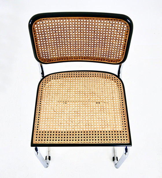 Image 1 of Eetkamerstoelen Stijl B32 van Marcel Breuer, set van 6