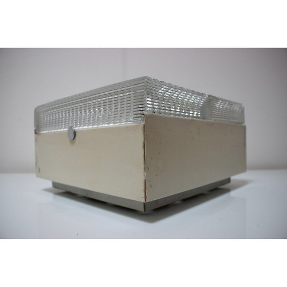 Image 1 of Vintage metalen en glazen plafondlamp voor Napako, Tsjecho-Slowakije 1960