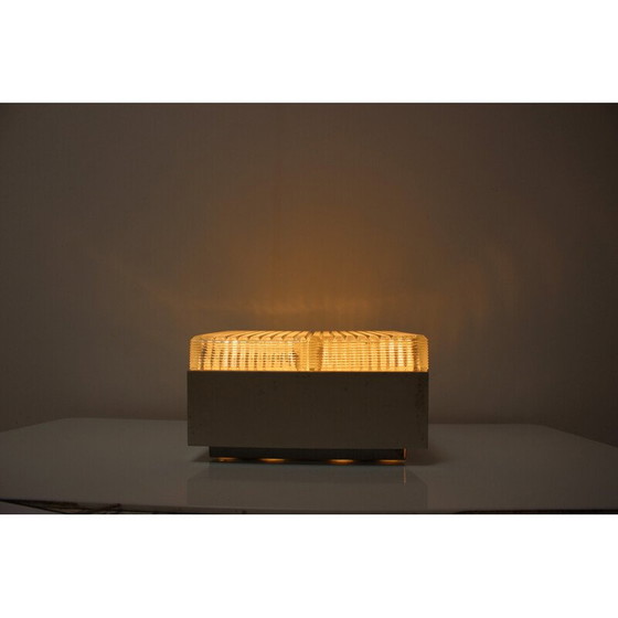 Image 1 of Vintage metalen en glazen plafondlamp voor Napako, Tsjecho-Slowakije 1960