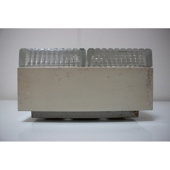 Image 1 of Vintage metalen en glazen plafondlamp voor Napako, Tsjecho-Slowakije 1960