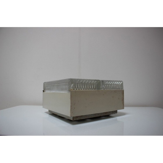 Image 1 of Vintage metalen en glazen plafondlamp voor Napako, Tsjecho-Slowakije 1960