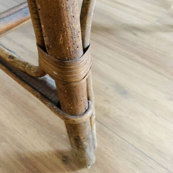 Image 1 of Vintage rieten en rotan fauteuil