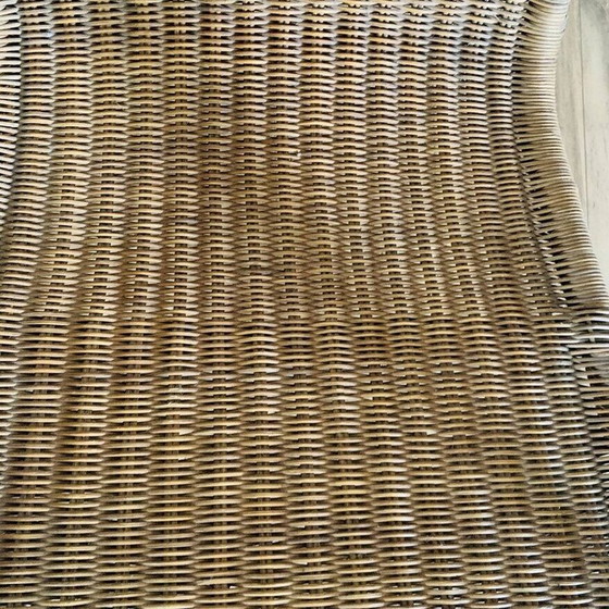 Image 1 of Vintage rieten en rotan fauteuil