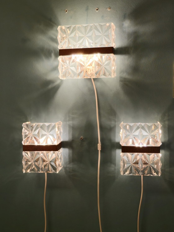 Image 1 of Vintage Erdo Plexiglas Wandlampen Wandlamp Lamp