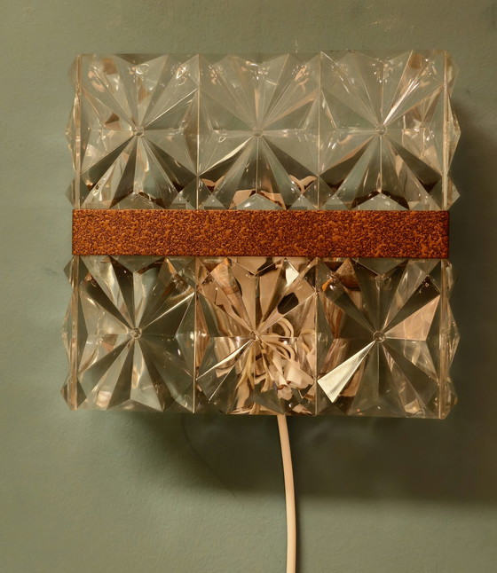 Image 1 of Vintage Erdo Plexiglas Wandlampen Wandlamp Lamp