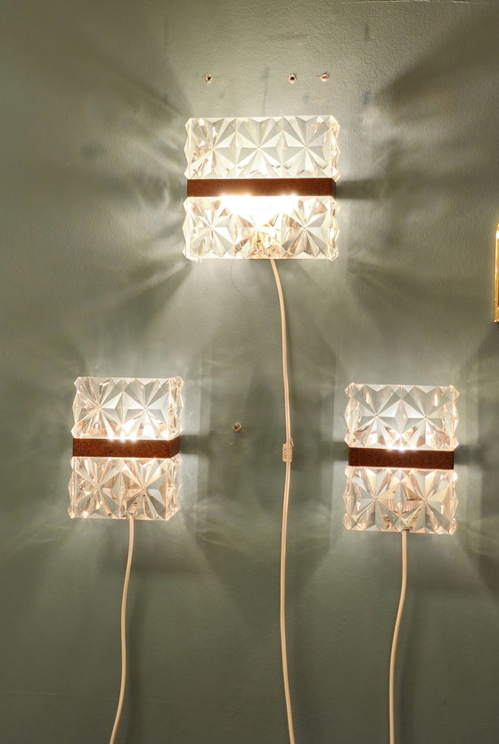 Image 1 of Vintage Erdo Plexiglas Wandlampen Wandlamp Lamp