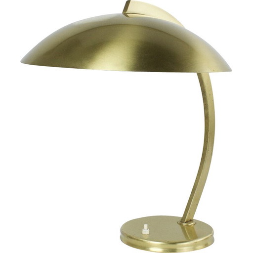 Vintage Bauhaus messing bureaulamp door Egon Hillebrand voor Lichtenfabrik Hillebrand, Duitsland 1940