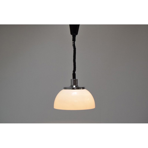 Vintage plastic en chromen hanglamp van Harvey Guzzini voor Meblo, Italië 1970