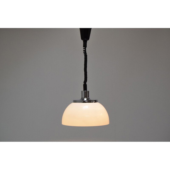 Image 1 of Vintage plastic en chromen hanglamp van Harvey Guzzini voor Meblo, Italië 1970