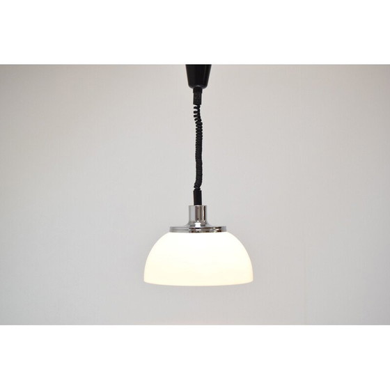 Image 1 of Vintage plastic en chromen hanglamp van Harvey Guzzini voor Meblo, Italië 1970