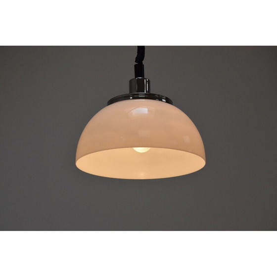 Image 1 of Vintage plastic en chromen hanglamp van Harvey Guzzini voor Meblo, Italië 1970