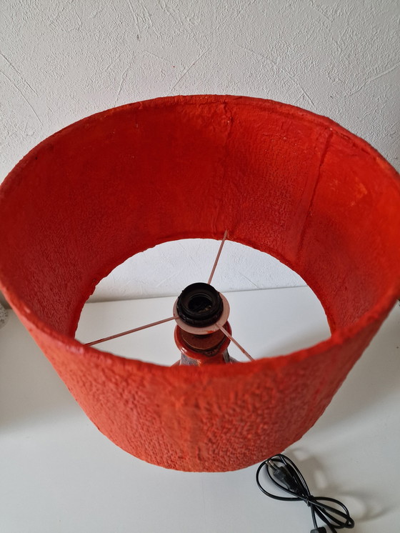 Image 1 of Vintage Koraal Steengoed Lamp West-Duitsland