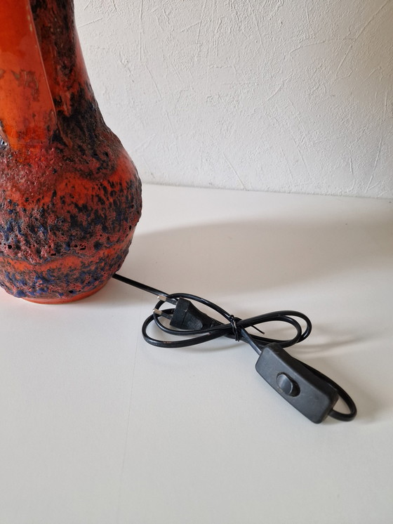 Image 1 of Vintage Koraal Steengoed Lamp West-Duitsland