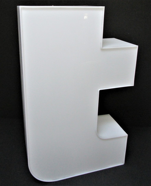 Lamp Sign "T" Plexiglas 80's