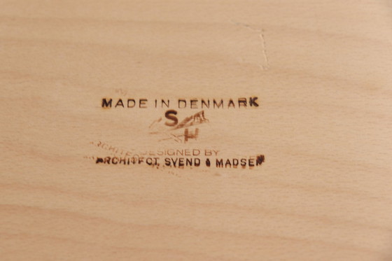 Image 1 of Gebogen Mid Century bureau in teak van Svend Åge Madsen voor Sigurd Hansen, Denemarken, jaren 1960