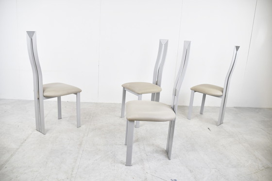 Image 1 of 4x Postmoderne eetkamerstoelen