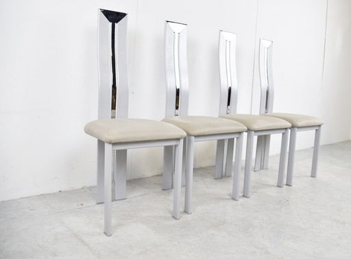 4x Postmoderne eetkamerstoelen