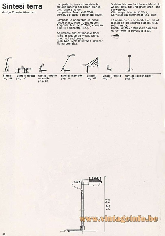 Image 1 of Sintesi vloerlamp van Ernesto Gismondi voor Artemide, 1975