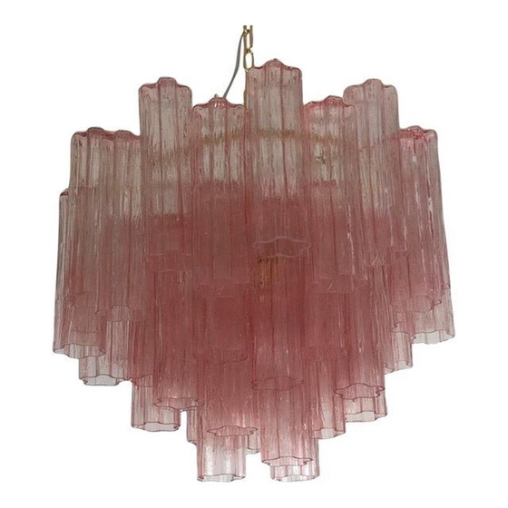 Image 1 of Hedendaagse Murano Spoetnik kroonluchter roze, Mazzega stijl