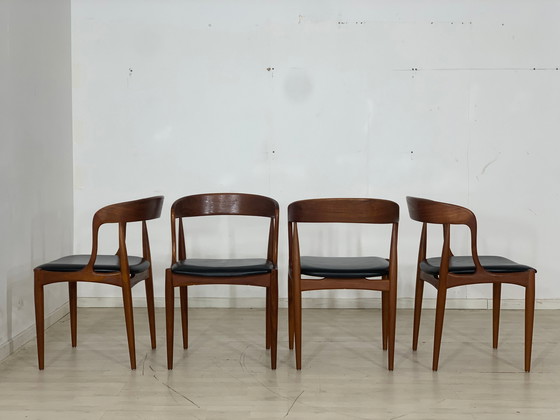 Image 1 of Johannes andersen stoelen teak eetkamerstoelen vintage