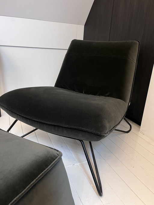 Rolf Bens 394 Fauteuil & Poef 