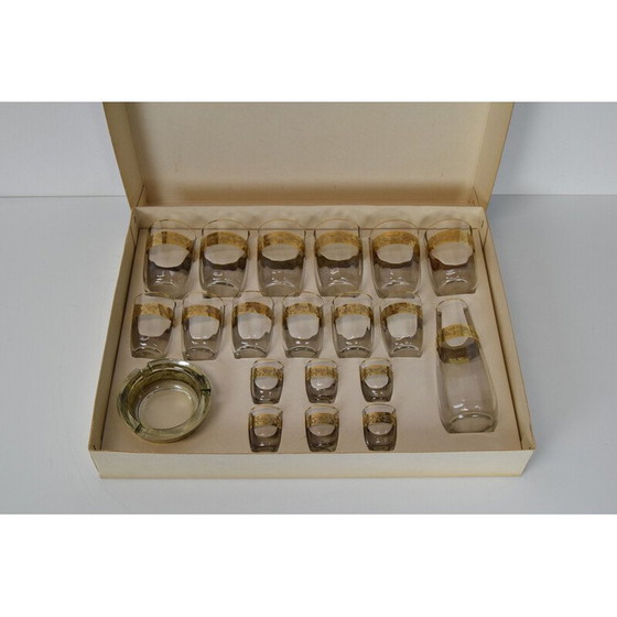 Image 1 of Vintage glazen set, Tsjecho-Slowakije 1950