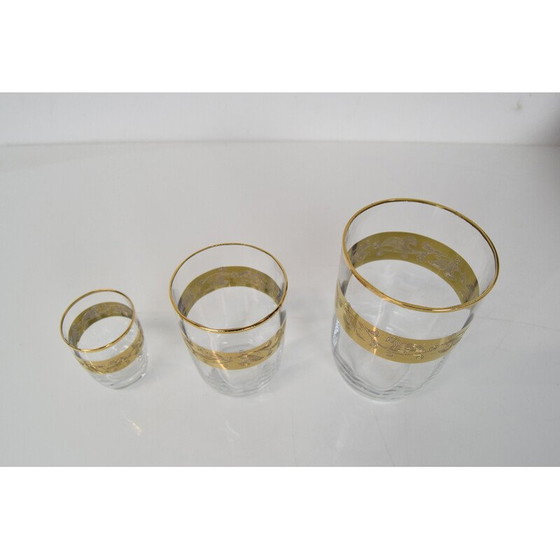 Image 1 of Vintage glazen set, Tsjecho-Slowakije 1950