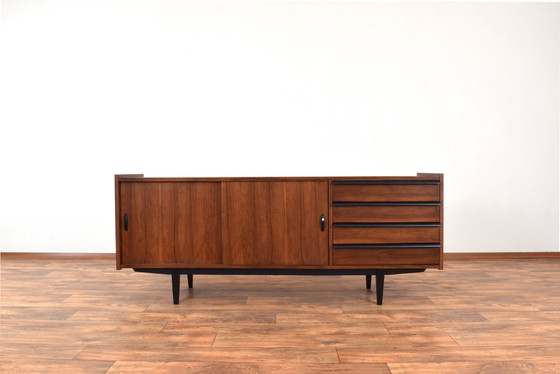 Image 1 of Mid Century Walnut Dressoir Door R. Hałas, 1960S.