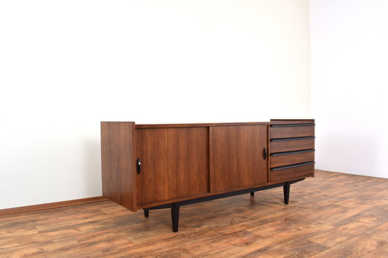 Image 1 of Mid Century Walnut Dressoir Door R. Hałas, 1960S.