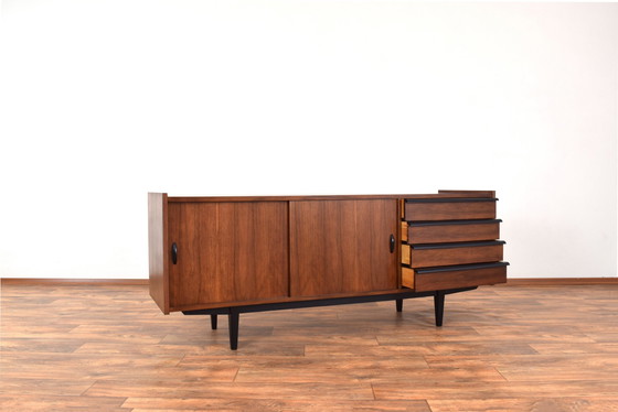 Image 1 of Mid Century Walnut Dressoir Door R. Hałas, 1960S.