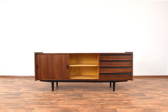 Image 1 of Mid Century Walnut Dressoir Door R. Hałas, 1960S.