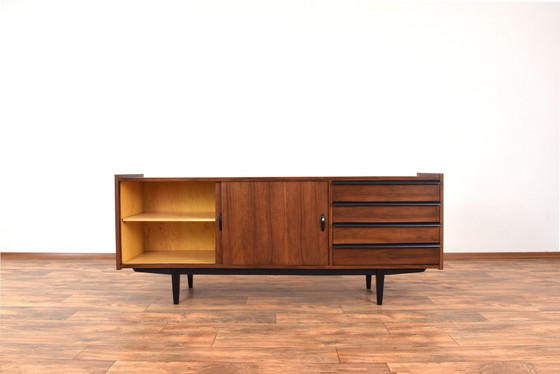 Image 1 of Mid Century Walnut Dressoir Door R. Hałas, 1960S.