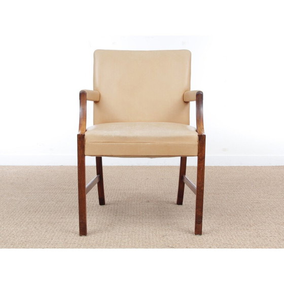 Image 1 of Scandinavische fauteuil in rozenhout van Ole Wansher - jaren 1940