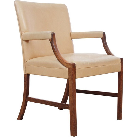 Image 1 of Scandinavische fauteuil in rozenhout van Ole Wansher - jaren 1940