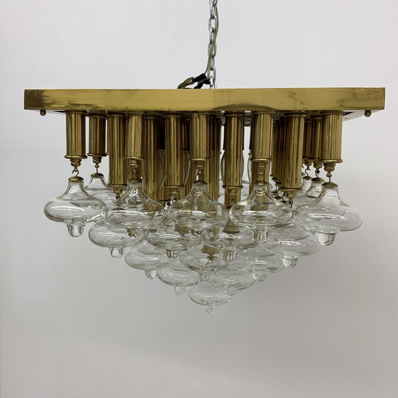 Image 1 of Kalmar Mid-century Design Zeldzaam Gouden Plafondlamp - 1970