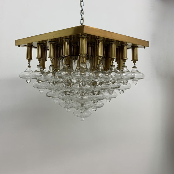 Image 1 of Kalmar Mid-century Design Zeldzaam Gouden Plafondlamp - 1970