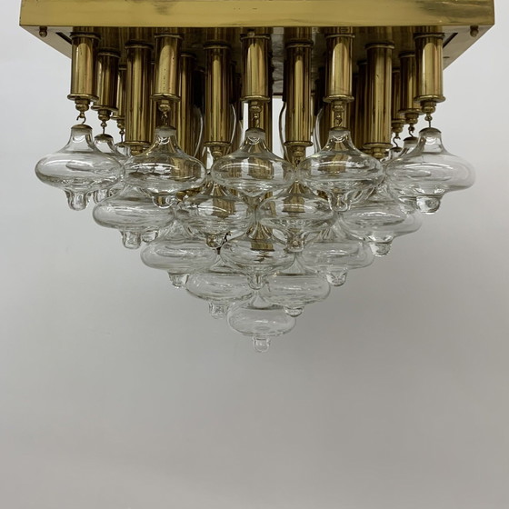 Image 1 of Kalmar Mid-century Design Zeldzaam Gouden Plafondlamp - 1970