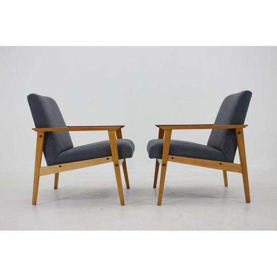 Image 1 of Paar vintage beuken fauteuils, 1960