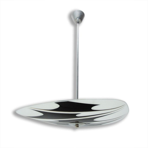 Vintage kroonluchter uit het ruimtetijdperk Tsjecho-Slowakije 1960