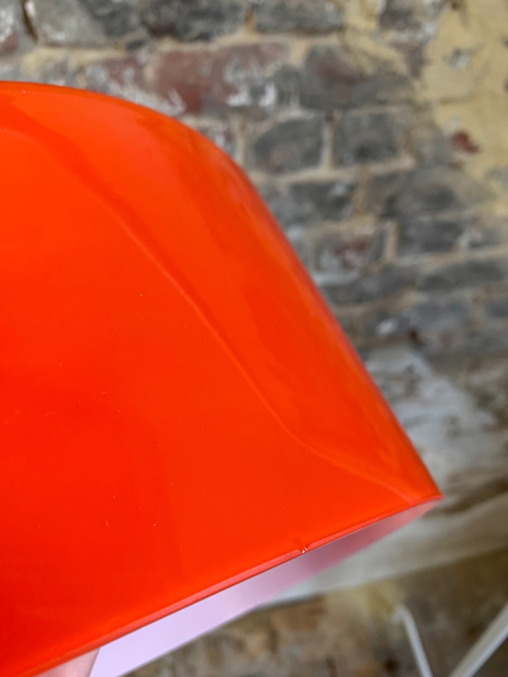 Image 1 of Vintage oranje opaline glazen hanglamp, 1970