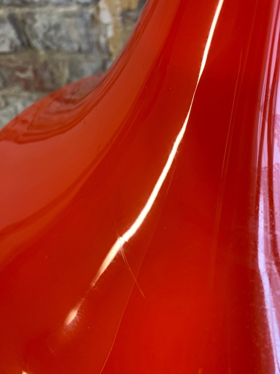 Image 1 of Vintage oranje opaline glazen hanglamp, 1970