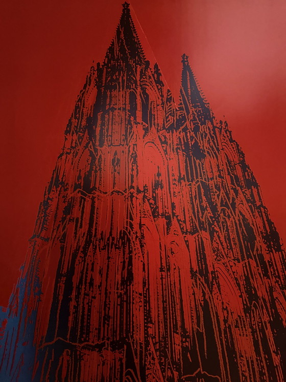 Image 1 of Andy Warhol: “Cologne Cathedral (Red), 1985”.