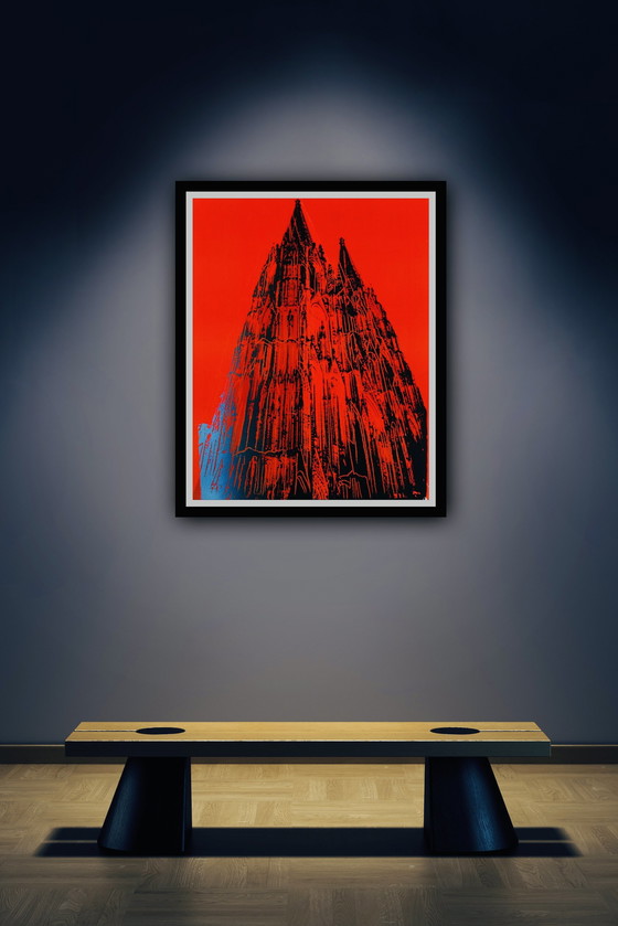 Image 1 of Andy Warhol: “Cologne Cathedral (Red), 1985”.